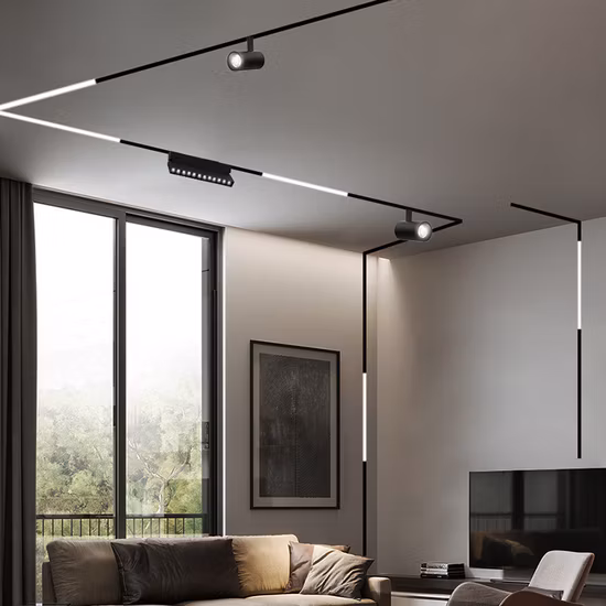Ra90 DC48V Iluminação Magnética LED Linha Luz Linear para Trilho de Teto de Inundação para Residência